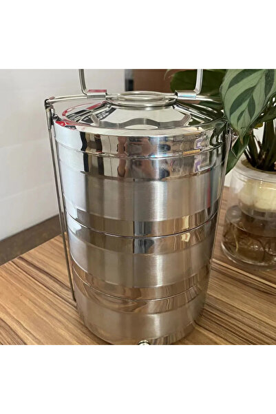 adhoreca Sufertas cu 3 boluri inox 500 ml supraetajate cu capac silicon