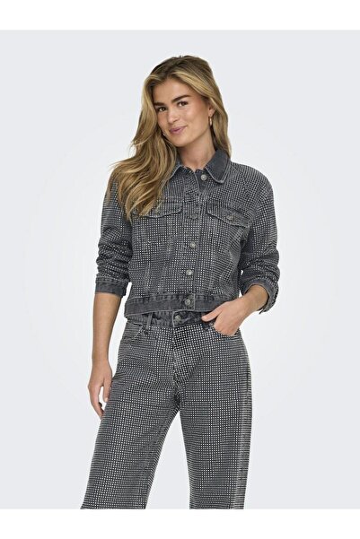 ONLY Onlhudson Grey Dnm Deco Jacket - Γυναικείο, Cro Cut, 15332586-Greydenim