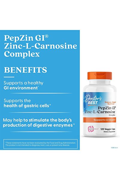 Doctor's Best Zinc-Carnosine Complex with Pepzin Gi - 120 Ct