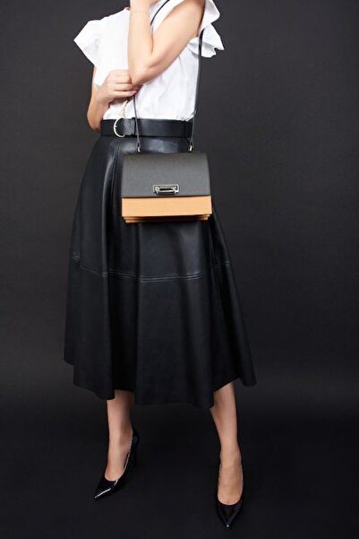 Origin STAR bag, recycled genuine leather, brown/black