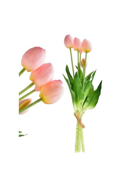 MONDEX Buchet artificial 5 lalele roz, VIRIDIS, 40cm