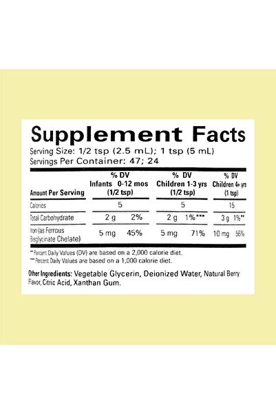 ChildLife Liquid Iron - Dietary Supplement for Infants, Kids & Teens, Berry, 118 ml