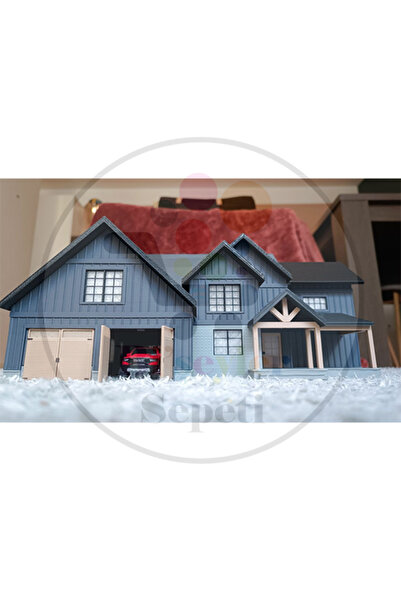 Bi'şeyler Sepeti 1:64 Countryside House Kırsal Ev Diorama Diecast - ARAÇ DAHİL DEĞİLDİR.