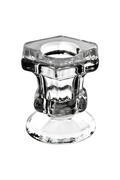 MONDEX PATRICIA candle holder 5.5x5.5 cm - glass, elegant