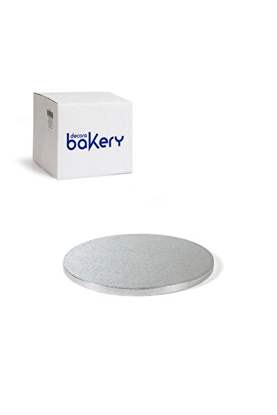 DECORA Round cake plate, silver, Ø 30 x 1.2 cm