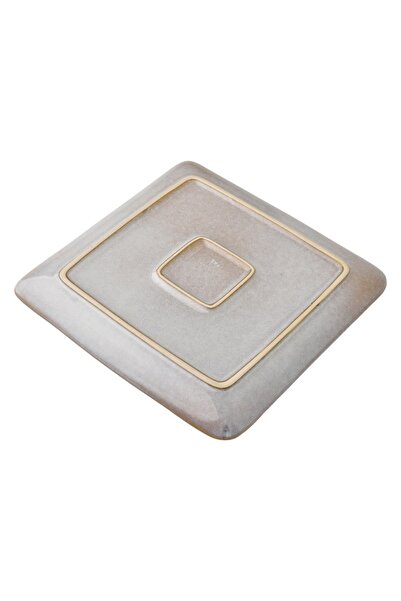 MONDEX BASIC NATURE square dinner plate ceramic 24.5x24.5cm