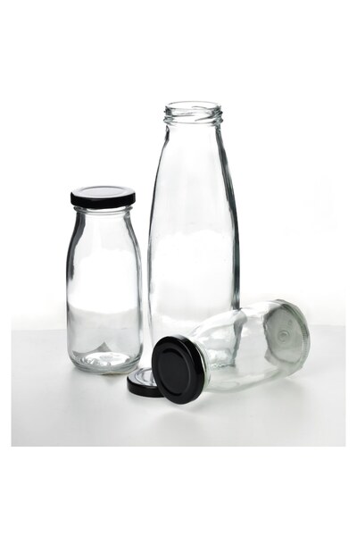 Allesken bottle, 500ml, 7.2x7.2x20.8cm, with metal cap, transparent