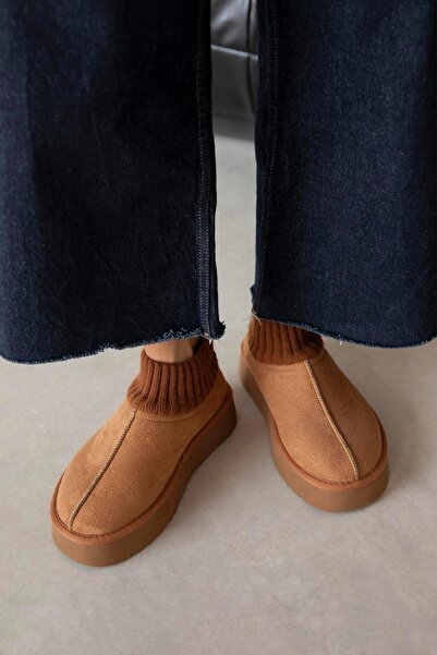 STRASWANS Yuki Women's Knitwear Detailed House Slippers Brown