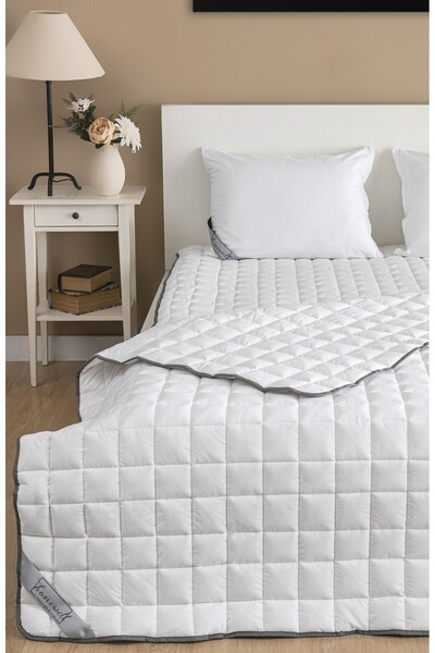 homewell 100% Pure English Wool Hypoallergenic Washable Single Premium Quilt White