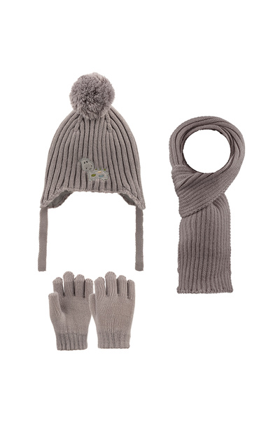Kitti 1-4 Years Old Boy's 3-Piece Set Scarf, Beanie and Gloves Set