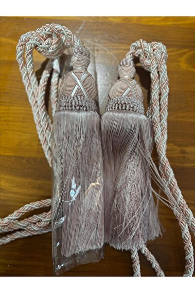 VANESSA PERDE Pembe Perde Bağlama Braçolu 2 Adet