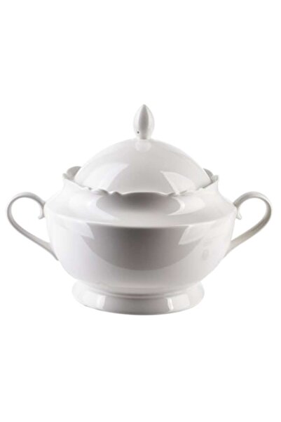 MONDEX Bowl with lid, Mondex, porcelain, 3 L, 32 x 21 x 14.5 cm, white