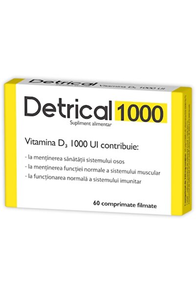 Zdrovit Detrical D3 1000 UI, Zdrovit, 60 comprimate
