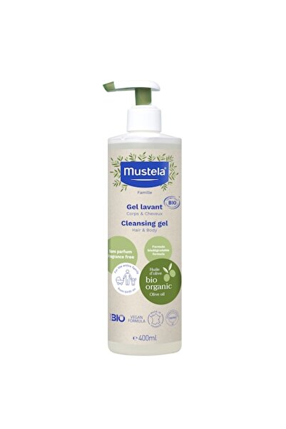 Mustela Gel de curățare pentru păr și corp, certificat, 400 ml