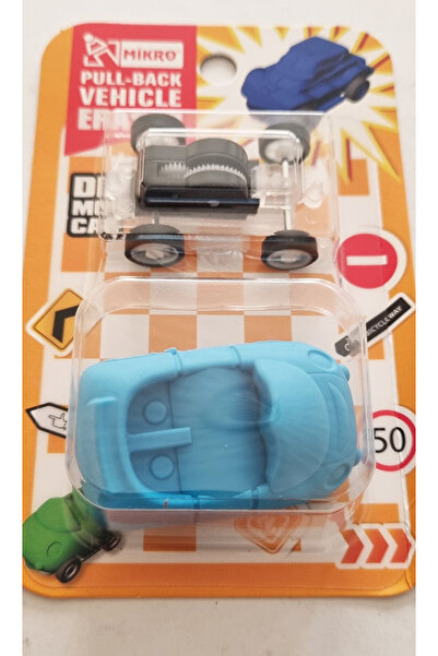 Modellino Çek Bırak Arabalı Silgi Mikro Kendin Yap Mekanizmaya Giydirmeli Sil...