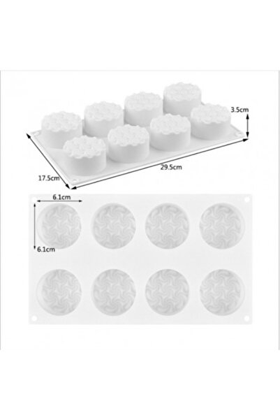 adhoreca Silicone mold for cake, 8 Water Waves (6 cm)