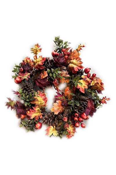 MONDEX Autumn Decorative Wreath, 55 cm, Multicolor