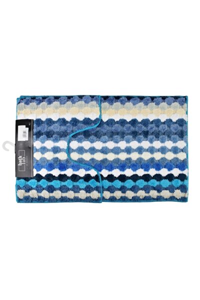 MONDEX Bath Mat Set 2 pcs 50x90cm & 50x40cm, Turquoise