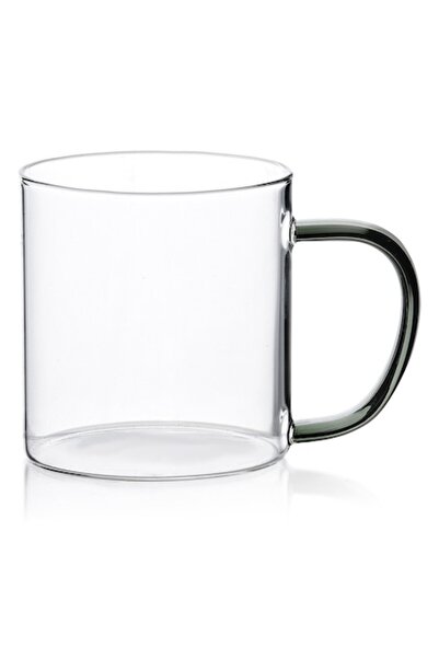 Allesken Peter Black mug, borosilicate, dark green handle, 450 ml, 8.3x12.5x9 cm