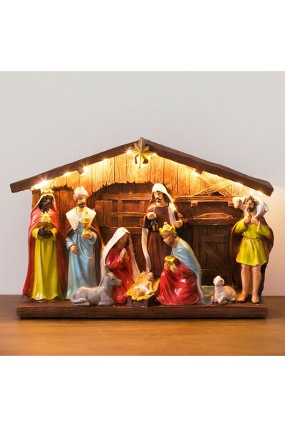 OEM Christmas Nativity Manger with LED, 39x9x22 cm
