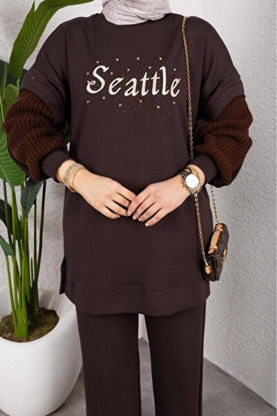 Tebrikler tekstil Women's Hijab Suit Blouse+Pants Model G3993