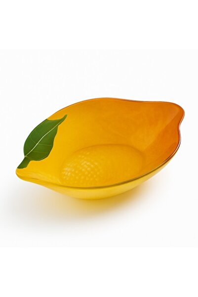 Allesken Decorative ARIA FRESH Lemon-Shaped Bowl 13x18x4 cm, Glass, for Serving Snacks