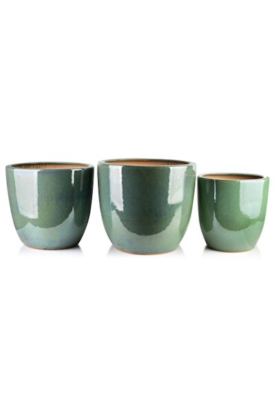 MONDEX Set Neva de 3 ghivece ceramice, 50x50x45 cm, 42x42x42 cm, 35x35x38 cm,...