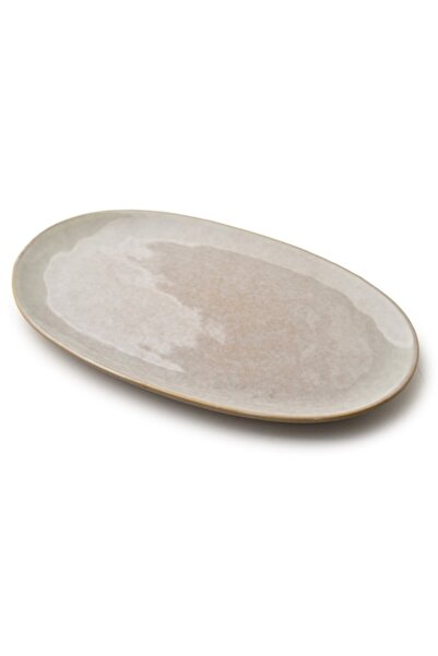 MONDEX Oval platter BASIC NATURE, ceramic, 40x24 cm, , set