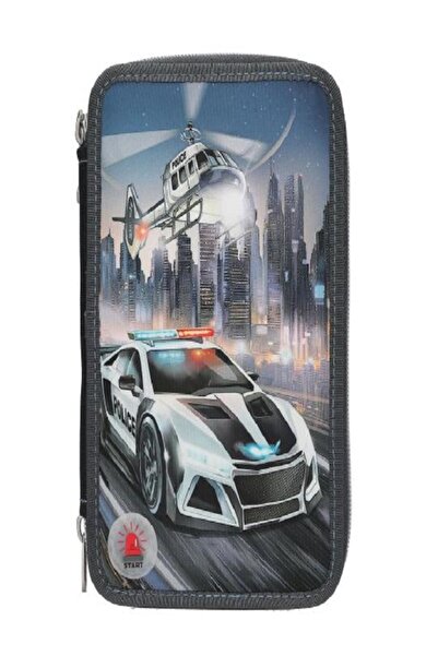 Top Model Boy's Led Light-Up Pencil Case - Police