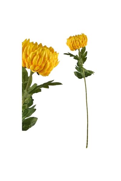 MONDEX VIRIDIS Creangă de crizantemă artificială 73 cm - Galbenă