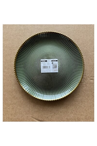 Allesken GREENIE Farfurie decorativă din sticlă, 21 cm, verde intens