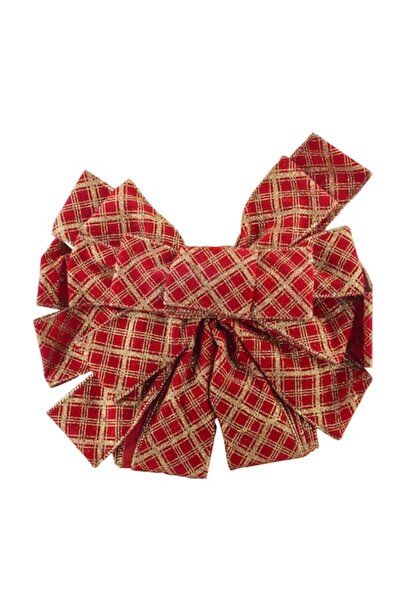 MONDEX Fundă de Crăciun Santa Lila 32x130 cm din catifea roșie cu model în ca...