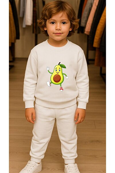 playwear سترة رياضية للأطفال مطبوع عليها شخصية الأفوكادو للبنات والأولاد برقب...