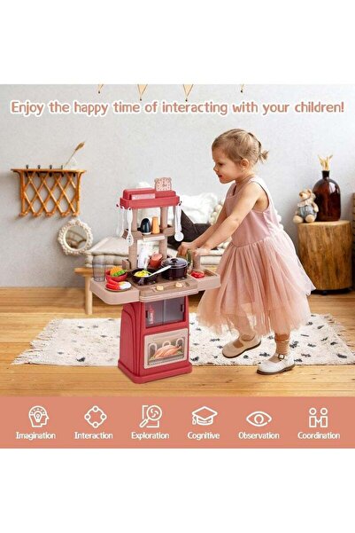 Fun Moment مجموعة ألعاب مطبخ للأطفال مكونة من 44 قطعة