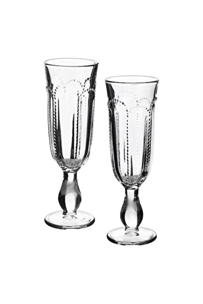 Allesken Set de 4 pahare de șampanie Allesken, 160 ml, 6,6x6x19,4 cm, sticlă sodocalcică, modelate