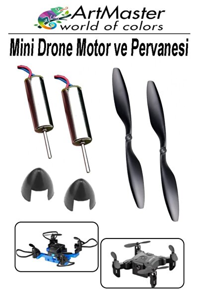 Artmaster Mini Drone Motor Ve Pervanesi 2 Adet Dc Motor Yüksek Hızlı Çekirdek...