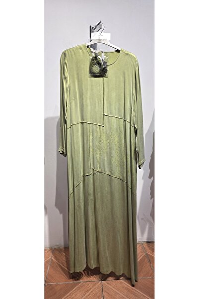 MÜSEMMA Kadın tesettür büyük beden ipek kupra elbise