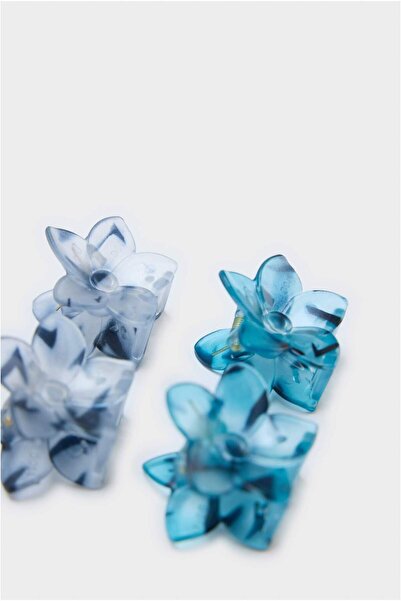 DeFacto Women's 4-Pack Blue Floral Buckle Buckle F8255Axns