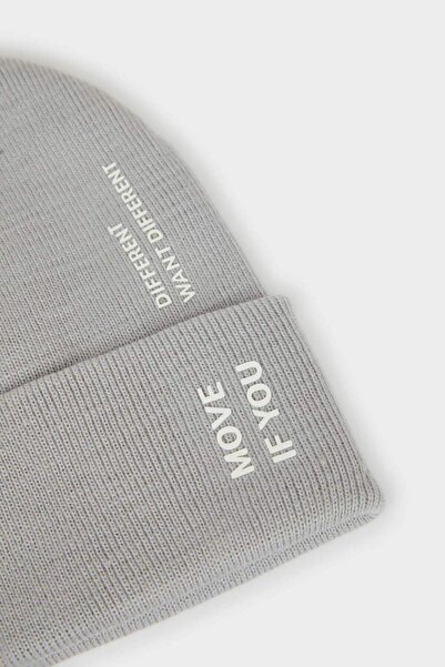 DeFacto Men's Printed Knitwear Beanie A5068Ax25Wn