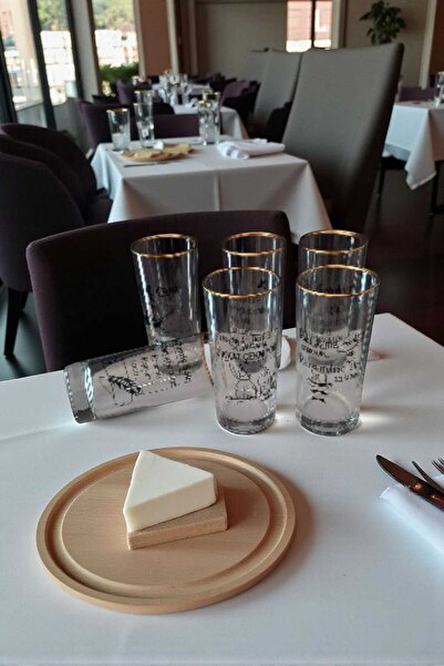 ariana sytle Yaldızlı 6'lı 190 ml Muhabbet Rakı Bardağı Gld