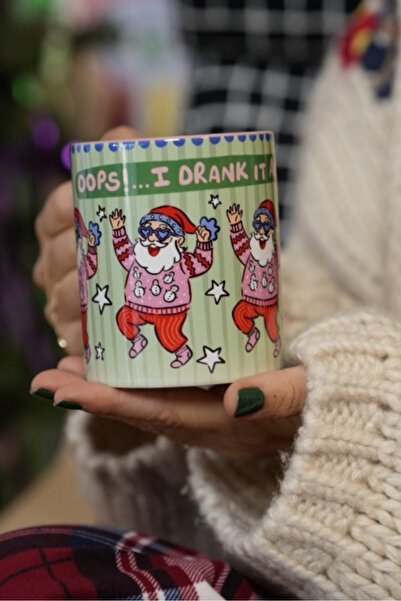 Hello Melody Design Oops Mug - Digital Printing Porcelain Mug with Fun New Year's Themed Design 9.5 X 8 cm