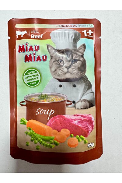 MIAU MIAU SOUP FOR CATS WITH BEEF 12x85 G