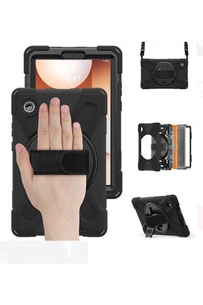 Fuchsia Galaxy Tab A11 Plus Compatible 8.7-Inch Full Protection Defender Silicone Shock-Absorbing Tablet Case