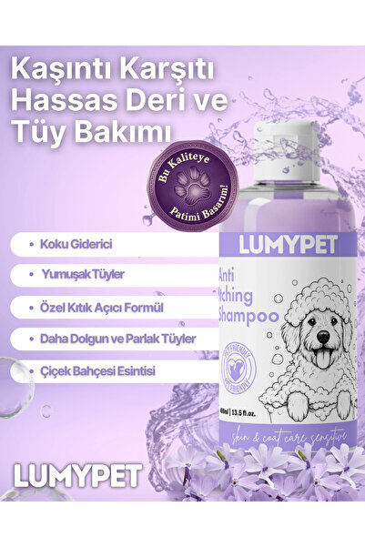 Hassas Deri ve Tüy Bakımı Yavru İçin Uygun Kedi ve Köpek Şampuanı 400 ml - Rahatlatıcı Formül - Çiçek Bahçesi Kokulu