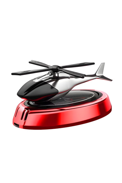 OEM Solar Car Air Diffuser Helicopter Premium | Red | Gardenia Scent | Vent Clip
