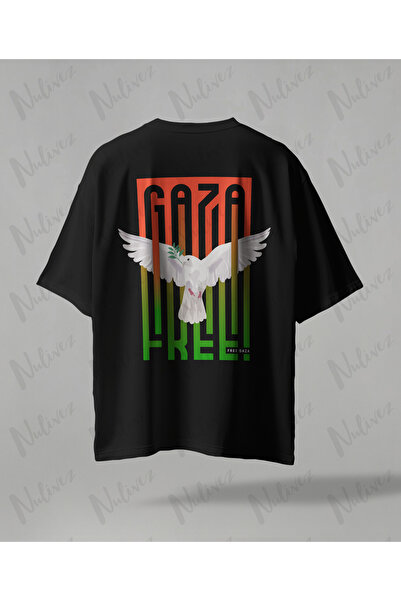Nulivez Palestine, Gaza Design Back Printed High Quality Compact Unisex Oversize T-Shirt