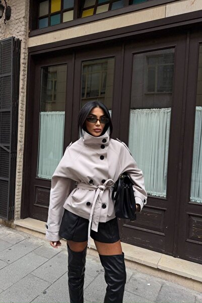 Joana Women's Trendy Beige Jacket Raniya, Size S