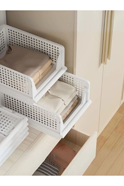 Harvey مجموعة من 3 أرفف معيارية - منظم داخلي للخزانة مع آلية انزلاق