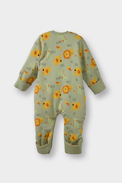 DeFacto Ολόσωμη φόρμα για αγοράκι 2,5 Tog Fiber Safari με τύπωμα χτενισμένη βαμβακερή φόρμα F3547A525WN