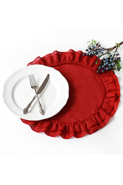 Bimotif Glitter Red Ruffled Supla Set, 46 cm 2 Pieces